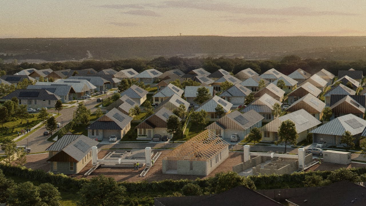 100 Home 3D-printed Community By ICON + Lennar + Co-designed by BIG