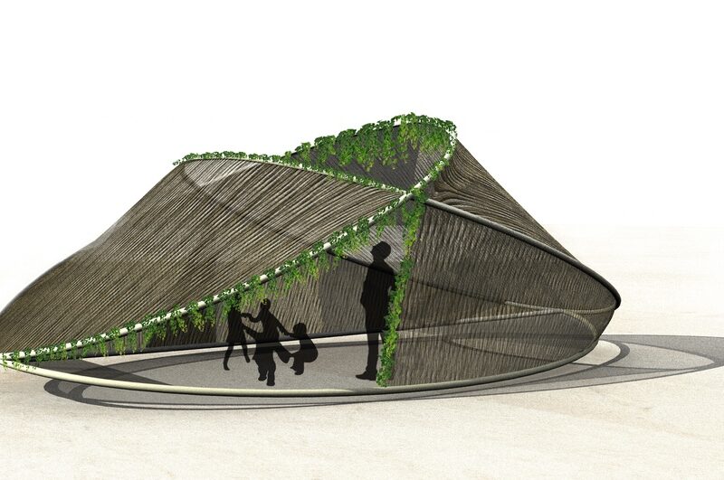 Halo Sukkah, by Alice Vuap and Andrew Nicolas of Cyprus.