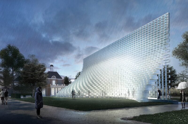 Concept renderings of the 2016 Serpentine Pavilion by BIG.