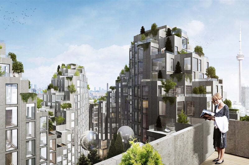 Concept image of BIG's King Street West project in Toronto