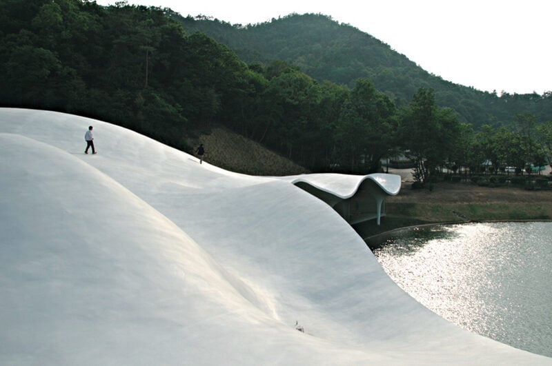 Meiso no Mori Municipal Funeral Hall in Gifu, Japan, by Toyo Ito & Associates, Architects