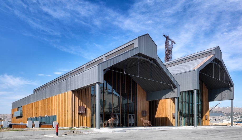 The New Power House in Baku, Azerbaijan, by Erginoğlu & Çalışlar Architects, was designed as an events hub, and completed in 2013. It mirrors the composition of the old 19th-century power station across from it, which was preserved as an exhibition space.