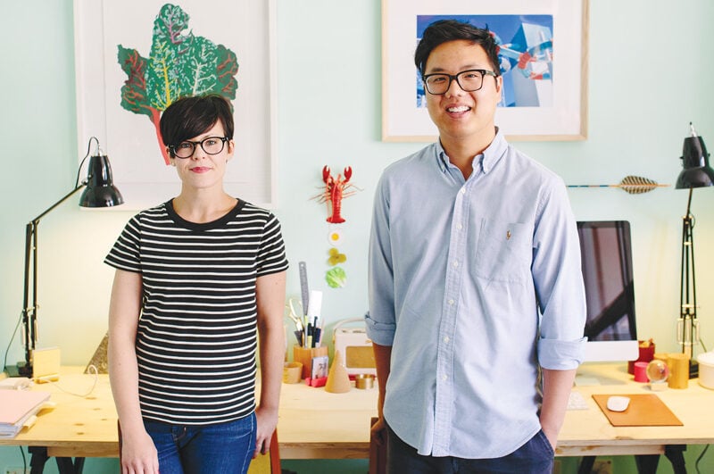Designer duo Emma Aiston and Daniel To.