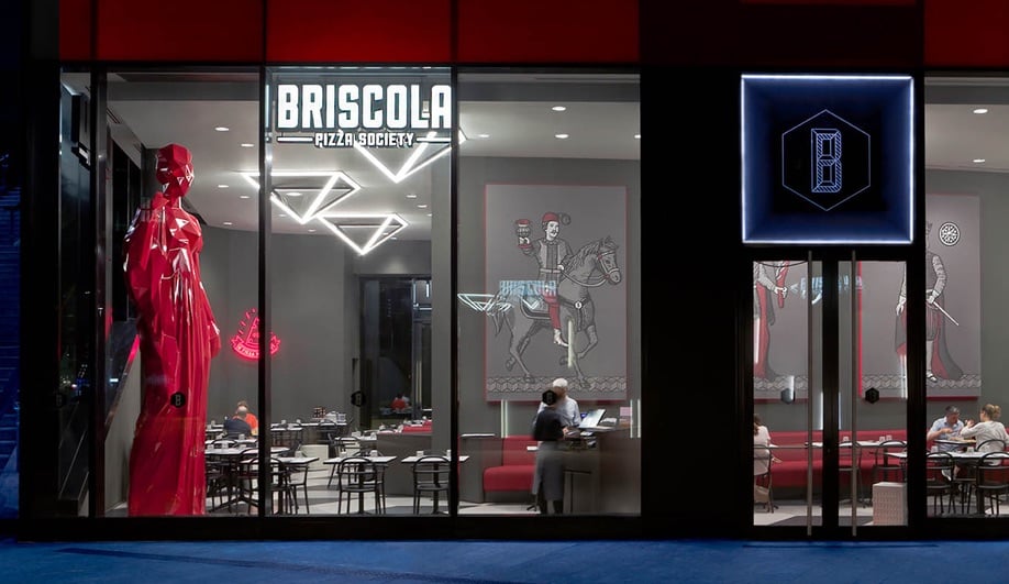 fabio novembre s distinctive interior concept for briscola pizza society azure magazine azure magazine