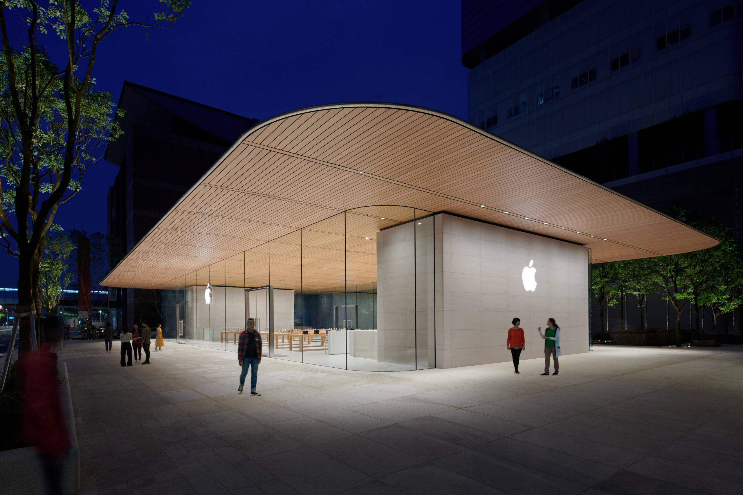 Apple's Taipei Flagship Meets a Busy Urban Context With a Tranquil
