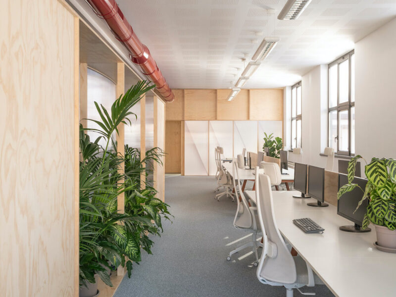 The ground floor workspaces at Milkman HQ in Verona