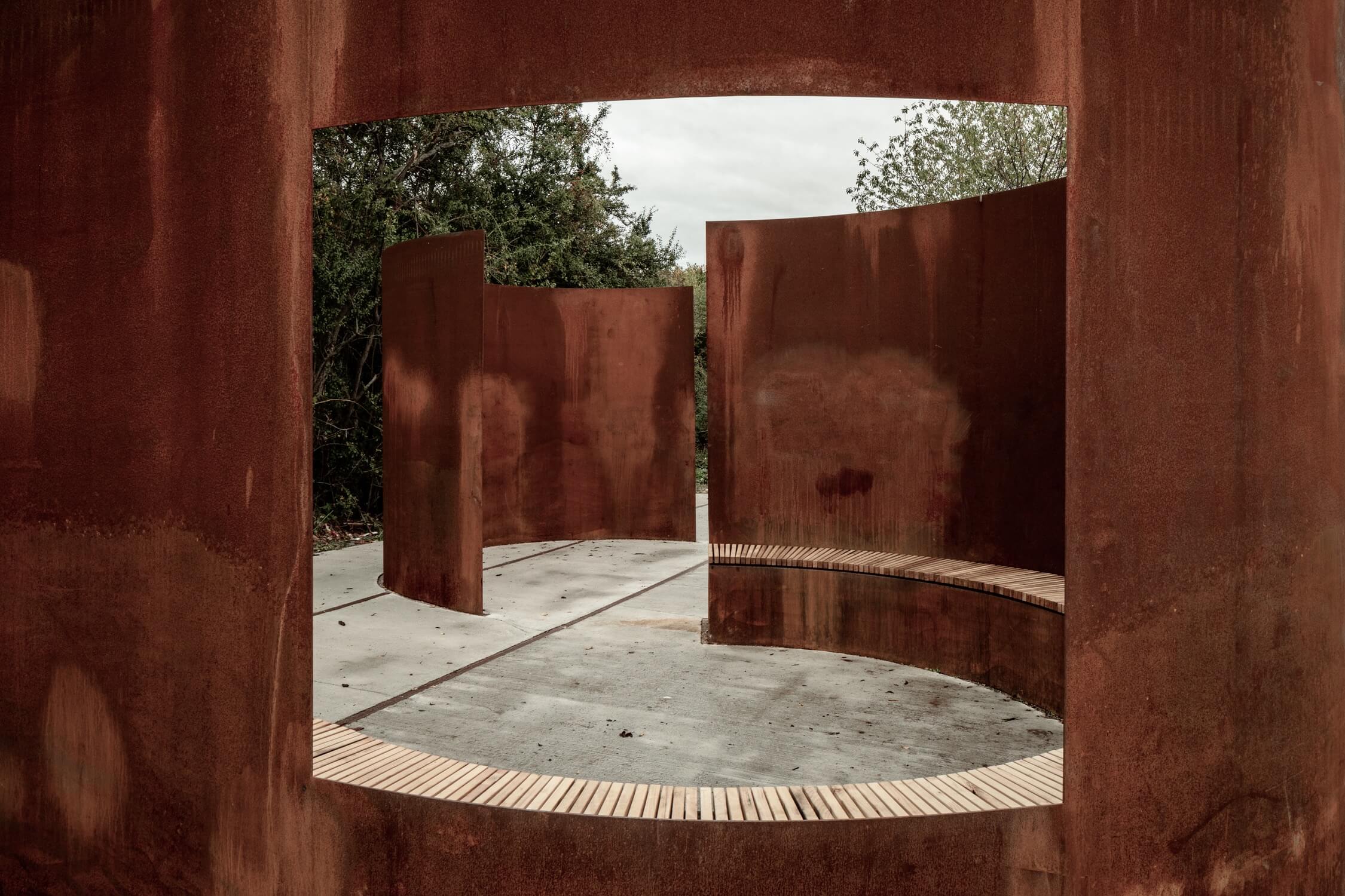Inside one of the installations at Chemin des Carrières