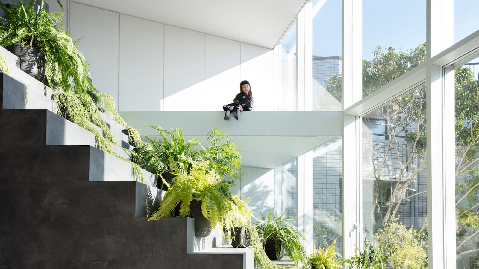 Staircase in Tokyo house by Nendo