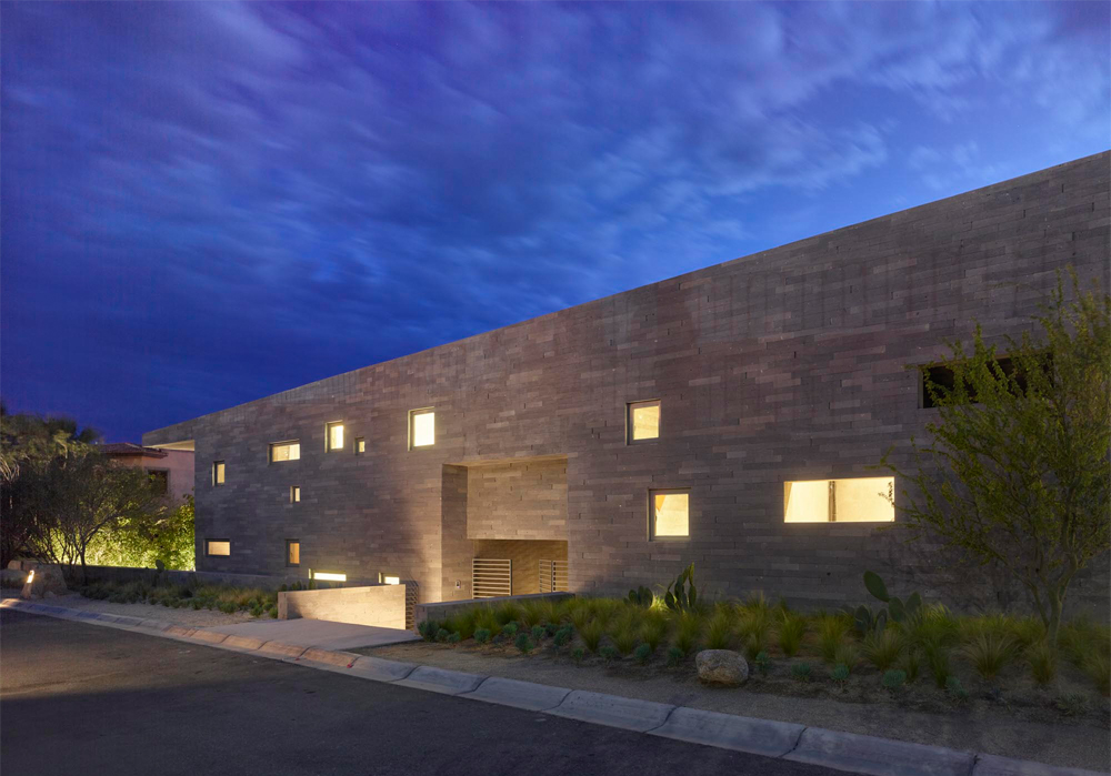 Casa Escondida external view in evening