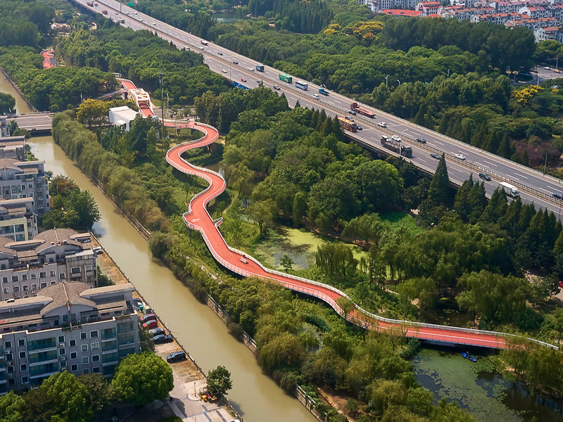 Jiangyin Greenway aerial shot