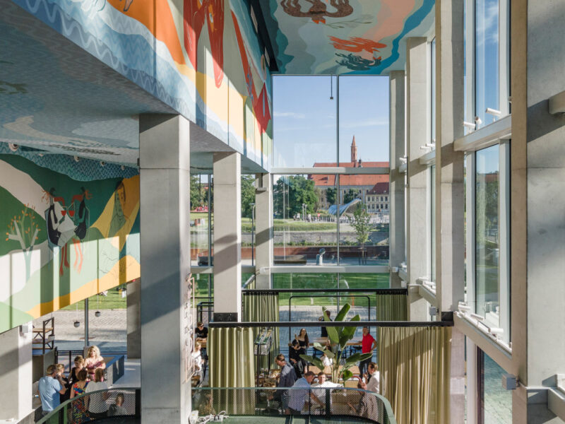 interior shot of Concordia Design, building on Słodowa Island in Wrocław, Poland