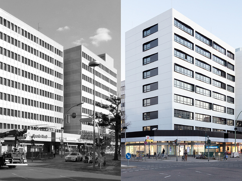 Blissestraße 5, Berlin; Photo left: Philipp Bauer, Photo right: Klemens Renner