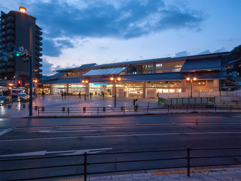 Onomichi Station at night