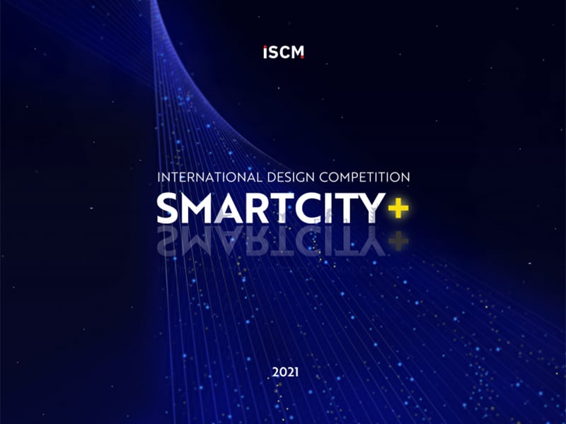 International Design Competition SmartCity+ on navy and black background