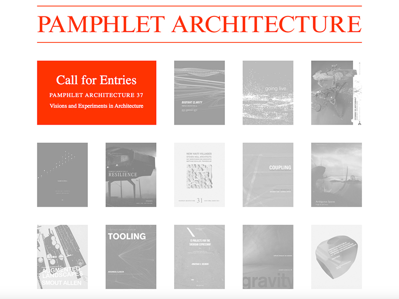 Call for entries: Pamphlet 37: Visions and Experiments in Architecture