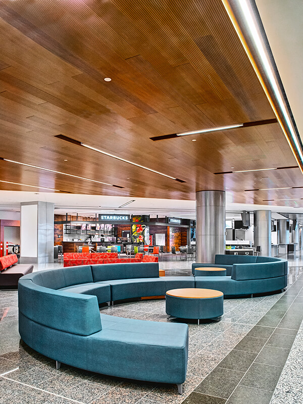 Calgary Airport ceiling by CertainTeed