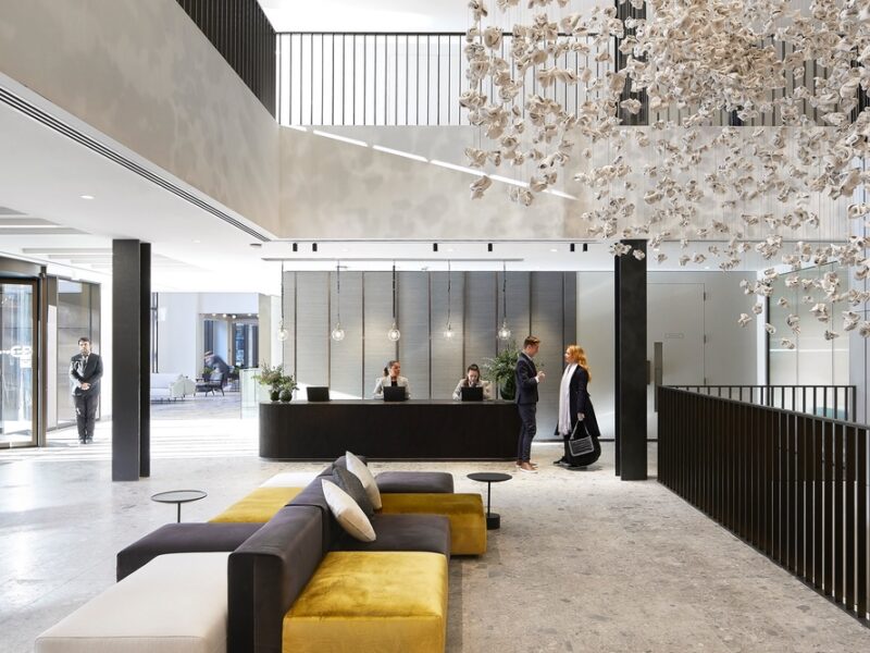 Interior of CBRE's London office in Henrietta House