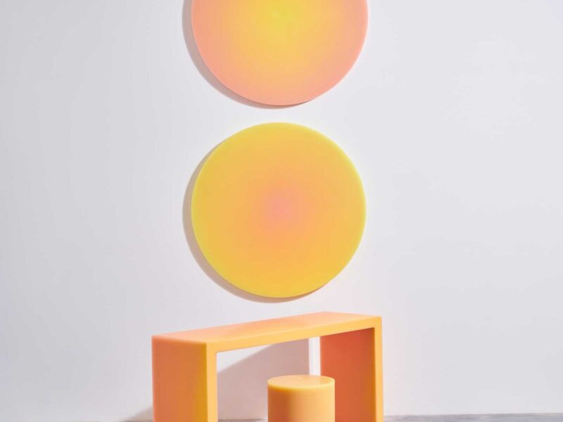 MELD desk and stool by Facture Studio at Future Fair 2022
