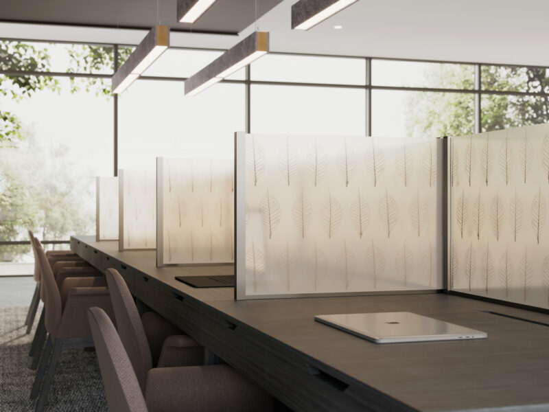 Serotina desk dividers by 3form