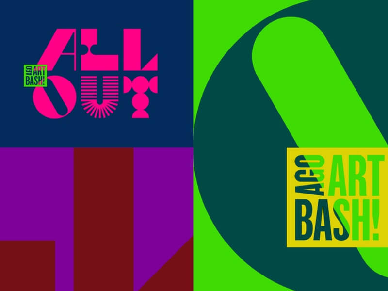 Art gallery of Ontario Art Bash! 2022 event thumbnail colourful retro style