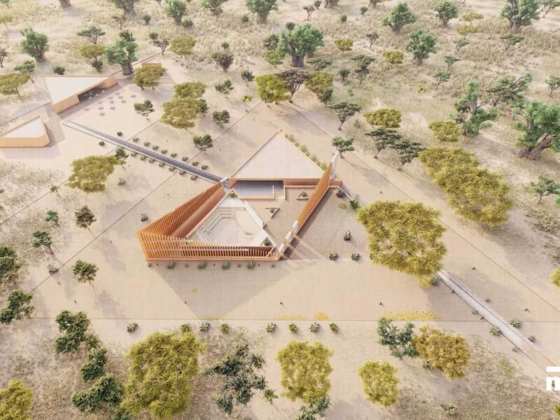 For the Bët-bi museum and community centre in Senegal, Atelier Masōmī will sink the galleries and devote the ground level to a public plaza that flows into the landscape.