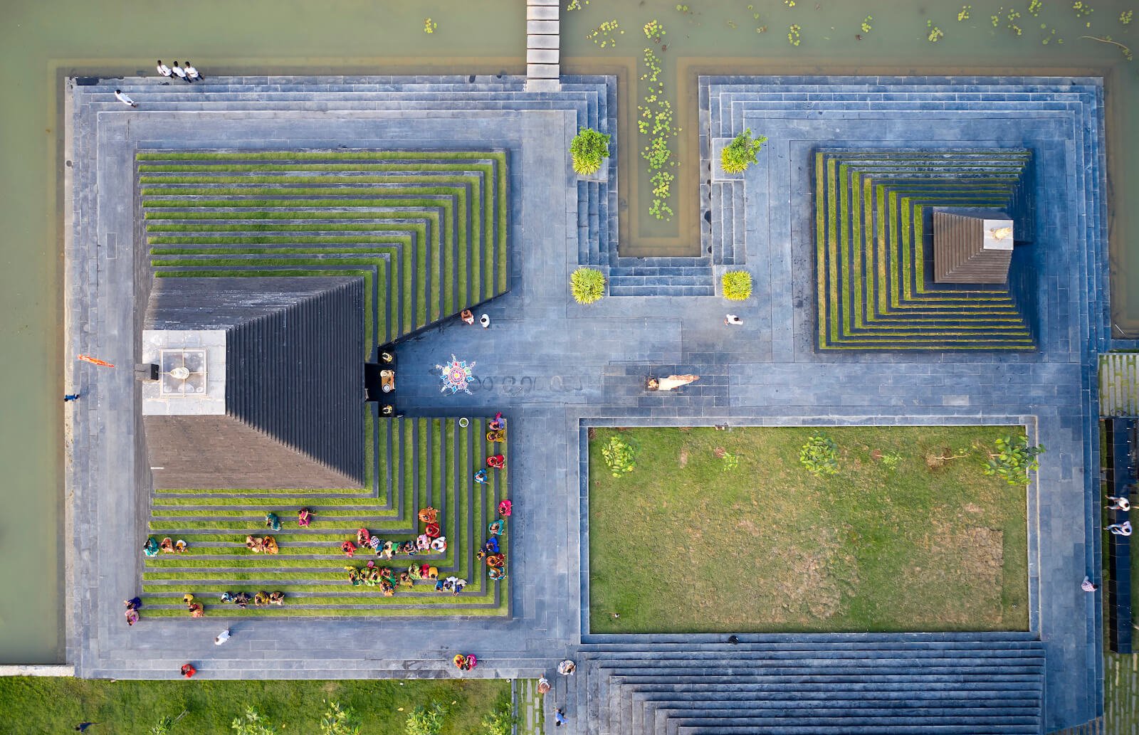 An aerial view of Sameep Padora's Temple of Steps