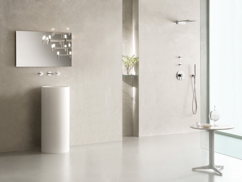 Fantini Venezia Faucet and knobs collection bathroom installation