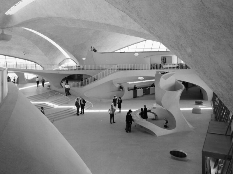 The TWA Terminal interior as seen in 1962.