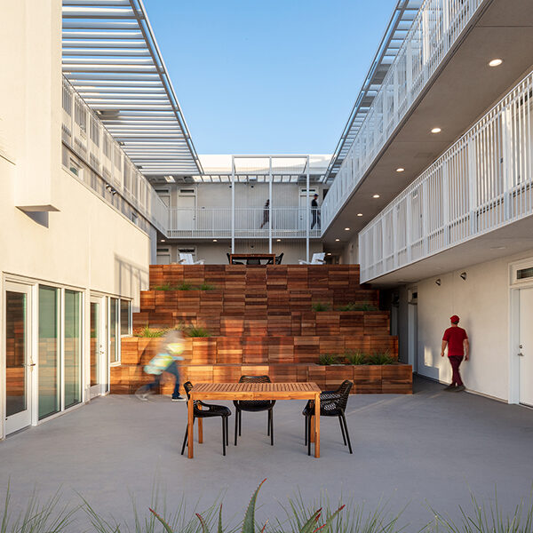 Courtyard at the Rose Apartments by Brooks Scarpa