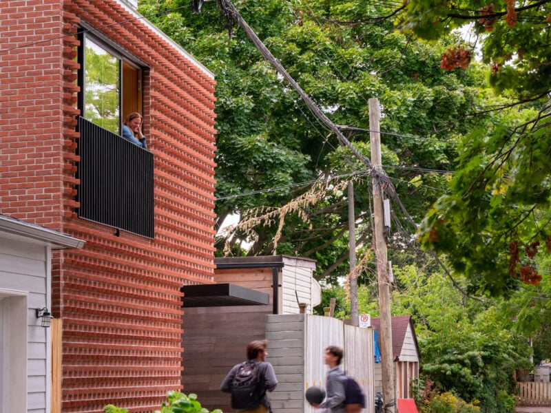 Laneway-facing facade of Williamson Williamson Toronto home