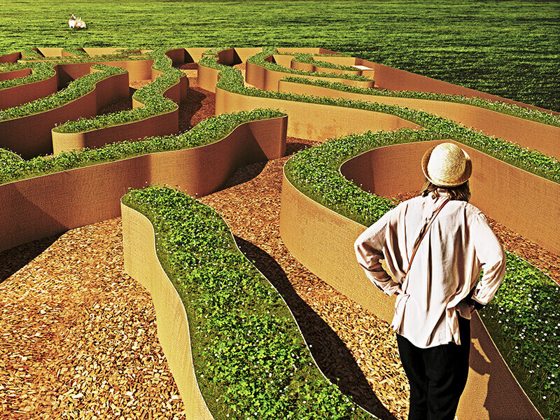 S’y retrouver installation at International Garden Festival 2023