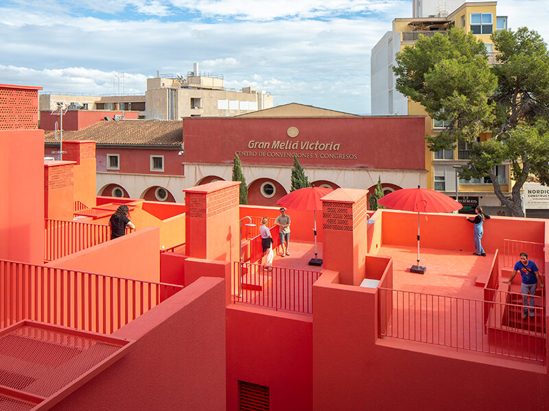 Rooftop terraces at Las Casitas townhouses