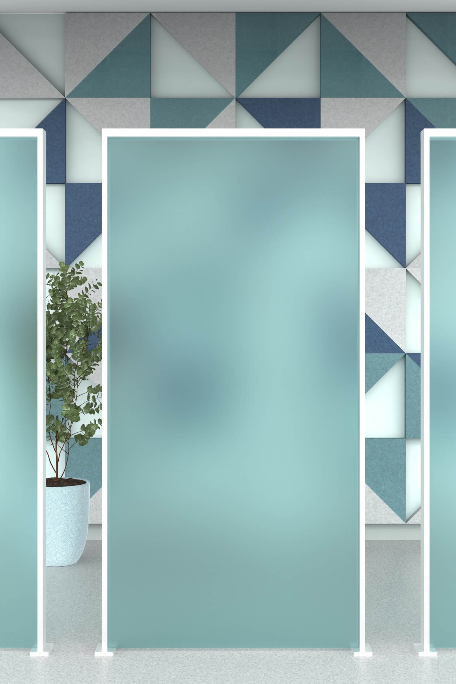 2023 Color Collection light blue glass partition wall