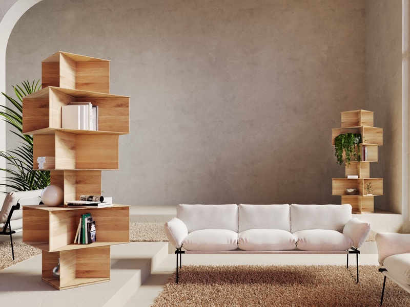 Totem storage bookcase by Bjarke Ingels for Driade