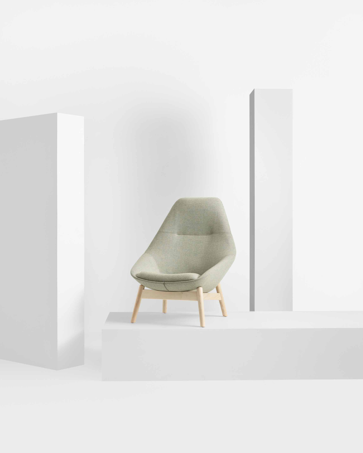 white famiglia chair angled to the front