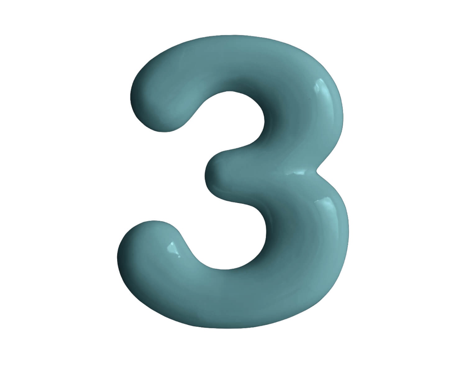 numbers ceramic '3' by mud australia