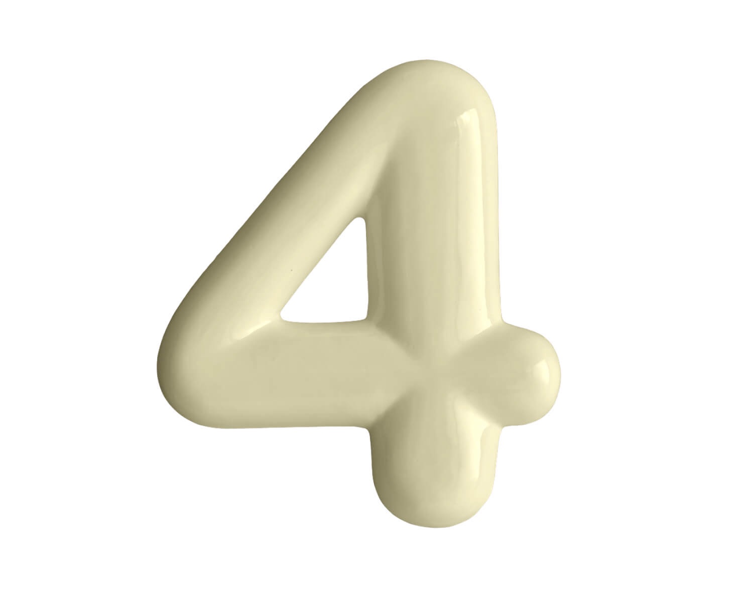 numbers ceramic '4'