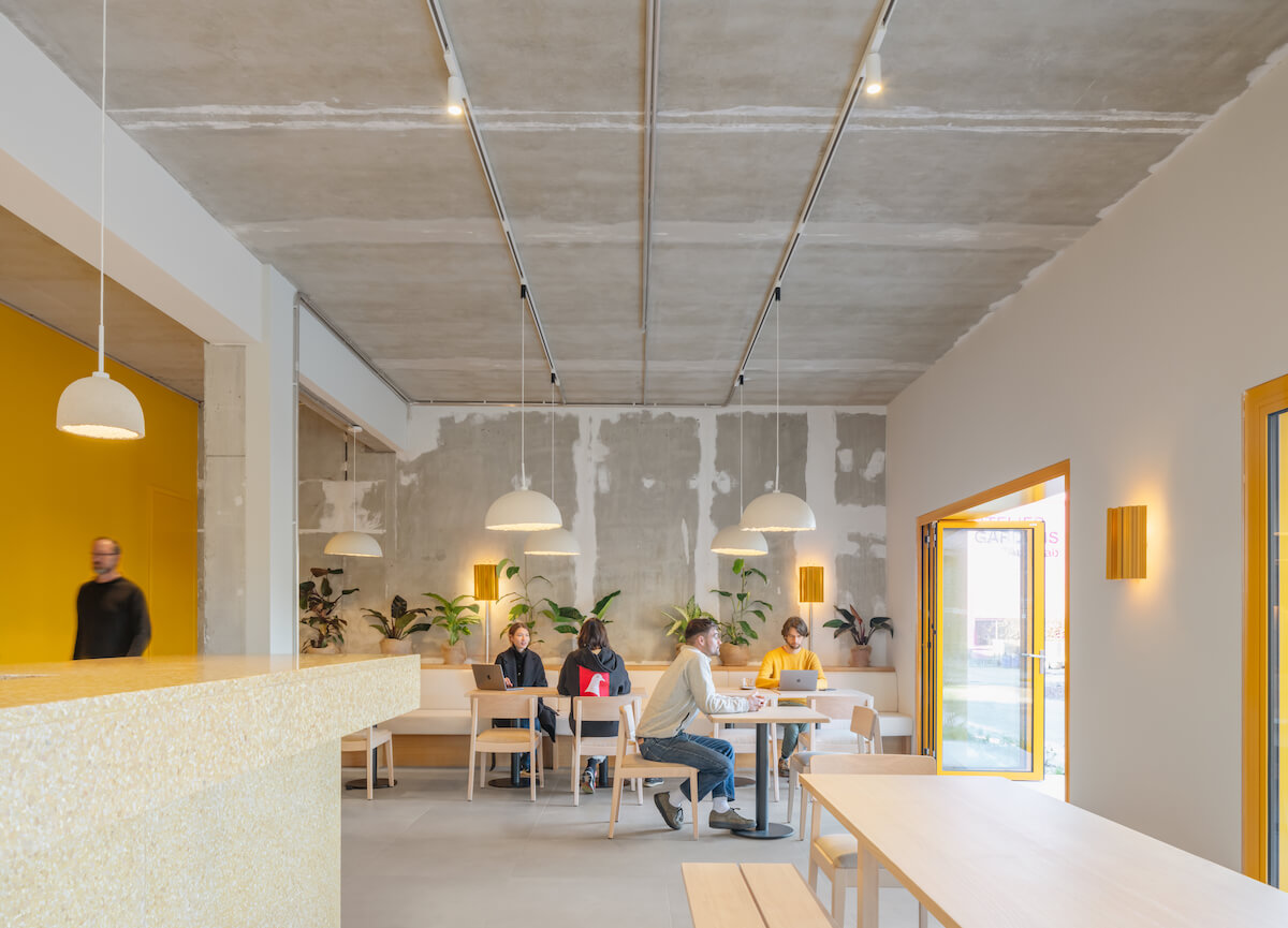 A Berlin Office Building Becomes a Yellow “Stairscape”