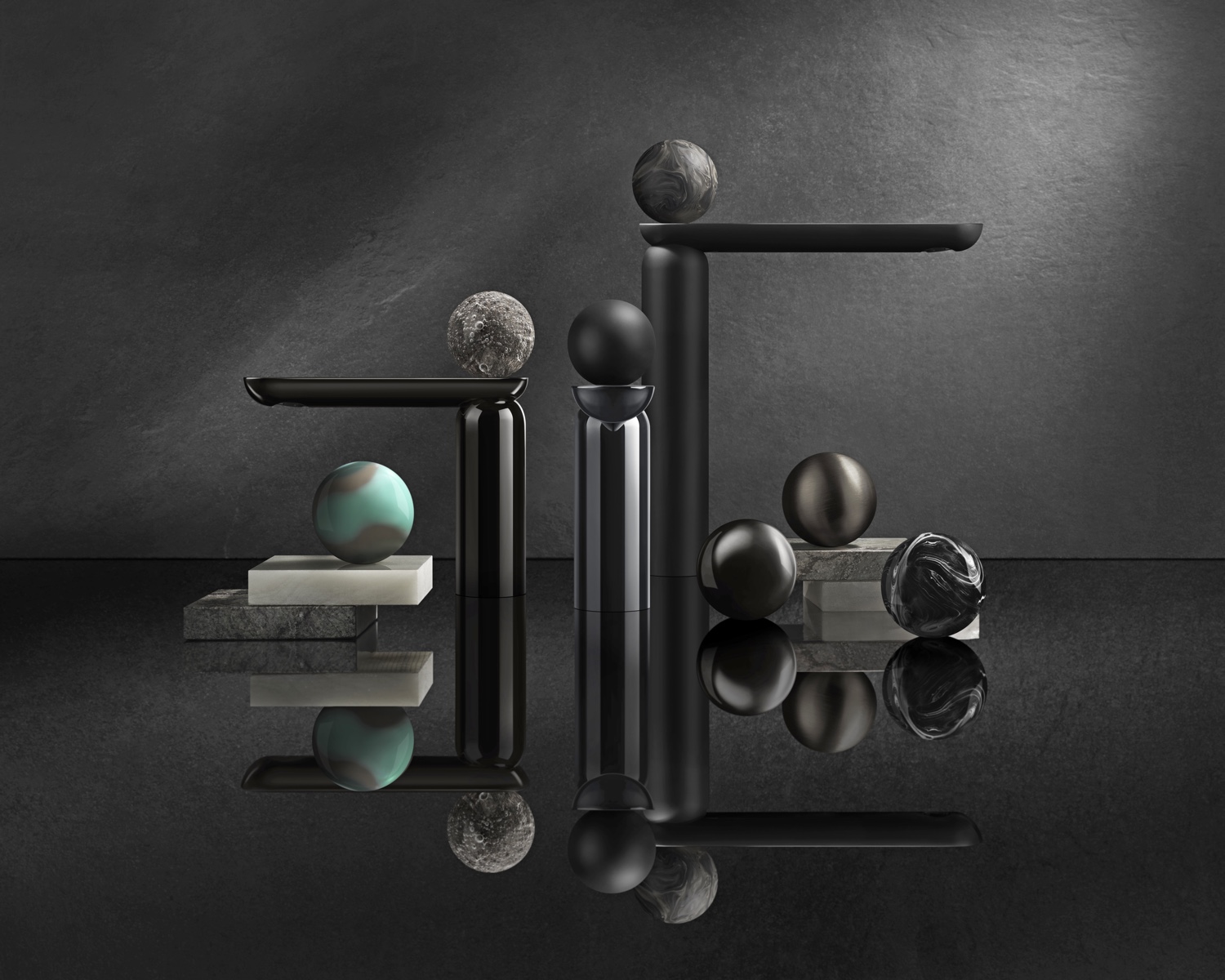perle, black