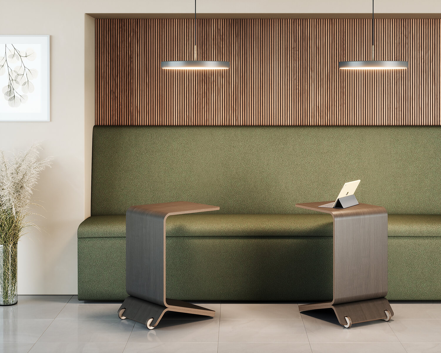Willow laptop tables by KFI Studios