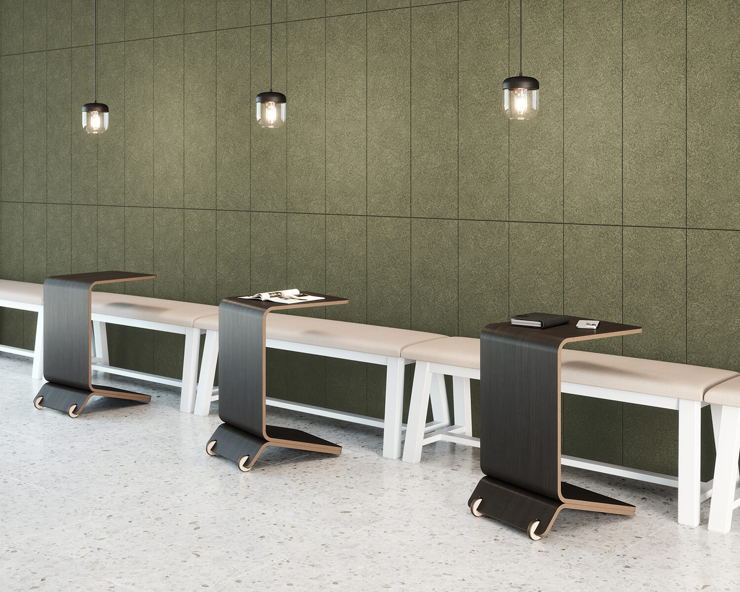 Willow laptop tables by KFI Studios