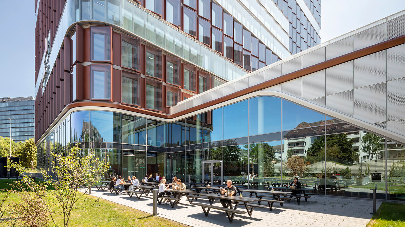 Eclipse Campus as seen from the ground floor patio