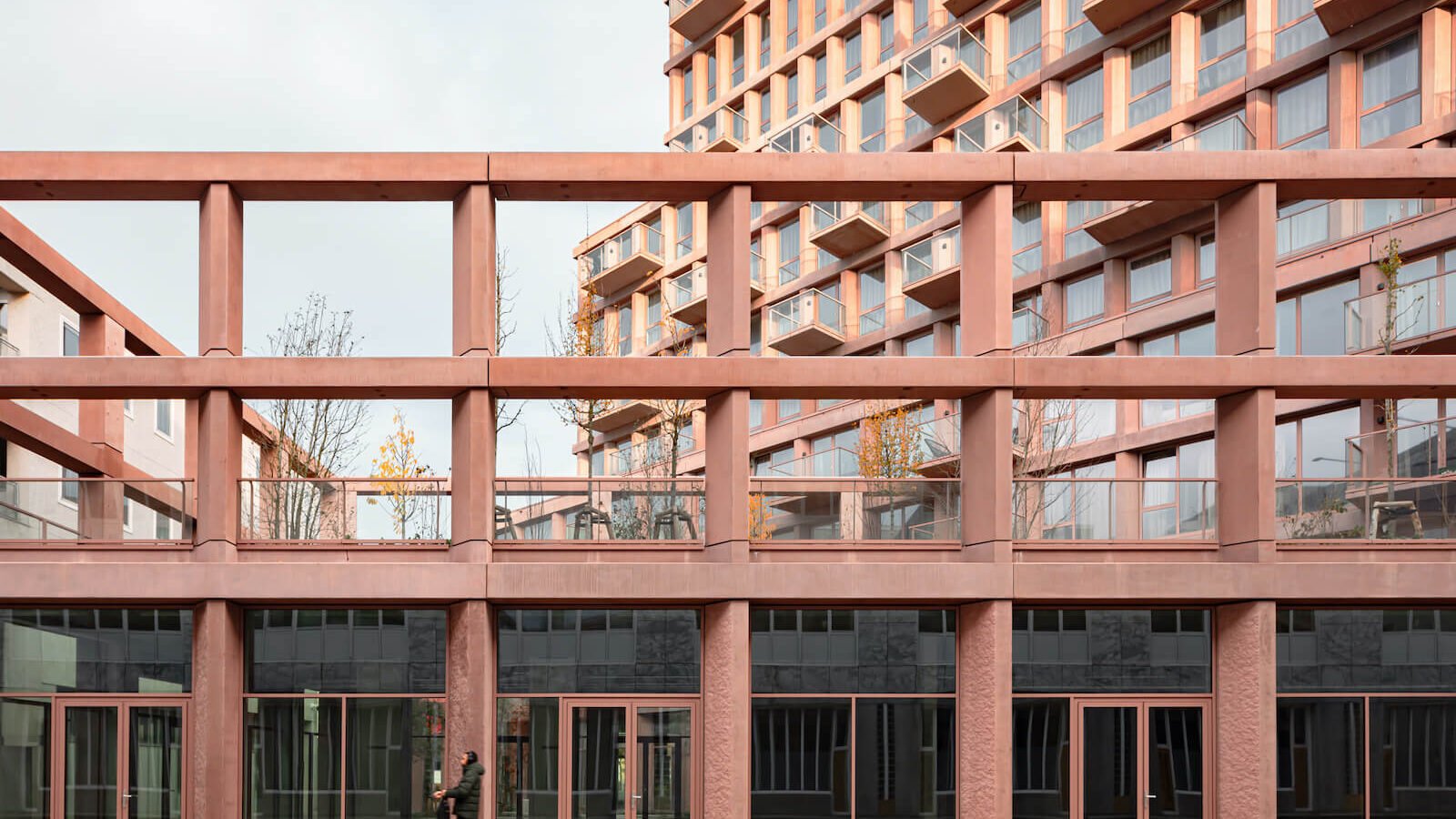 The entrance to the Studioninedots Highnote building in Almere