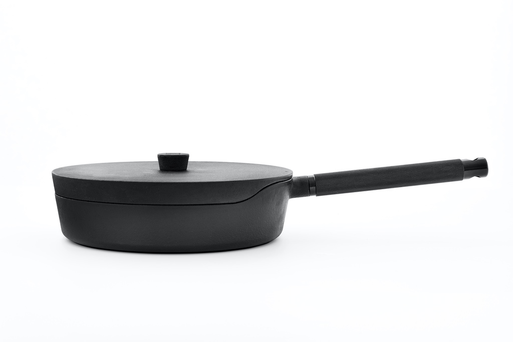 A cast iron cooking pan from Matheson, a homeware brand led by Matty Matheson. The designer behind it is Castor.