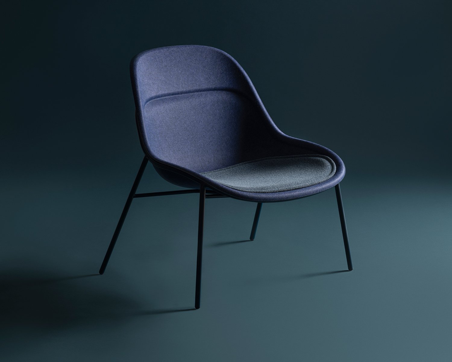 Navy blue lounge chair