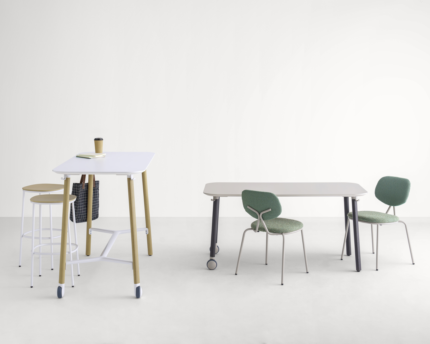 Bevy Mobile Tables by Spanish industrial designer Mario Ruiz for Studio TK