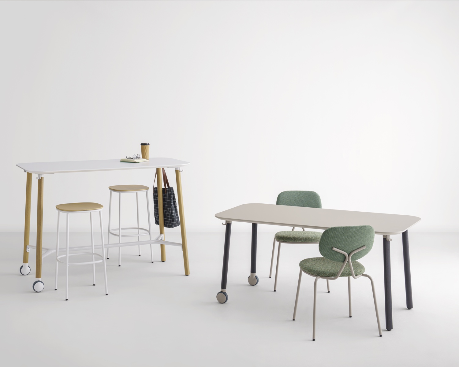 Bevy Mobile Tables by Spanish industrial designer Mario Ruiz for Studio TK