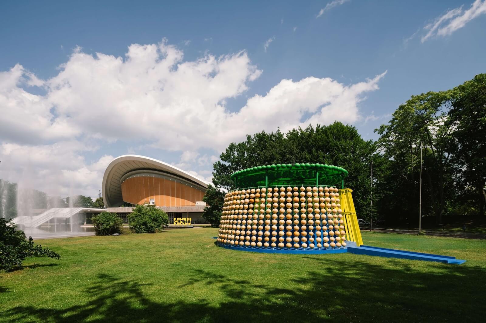 Yinka Ilori's Reflection in Numbers, a summer pavilion in 2024