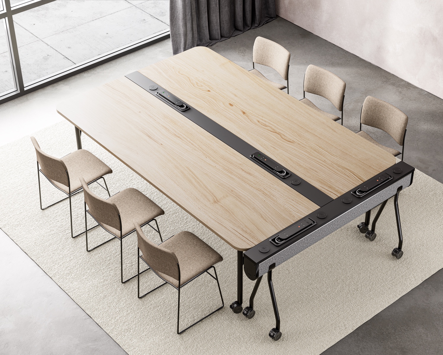 Folding Surfaces Bench Desks by Jones & Partners for Howe