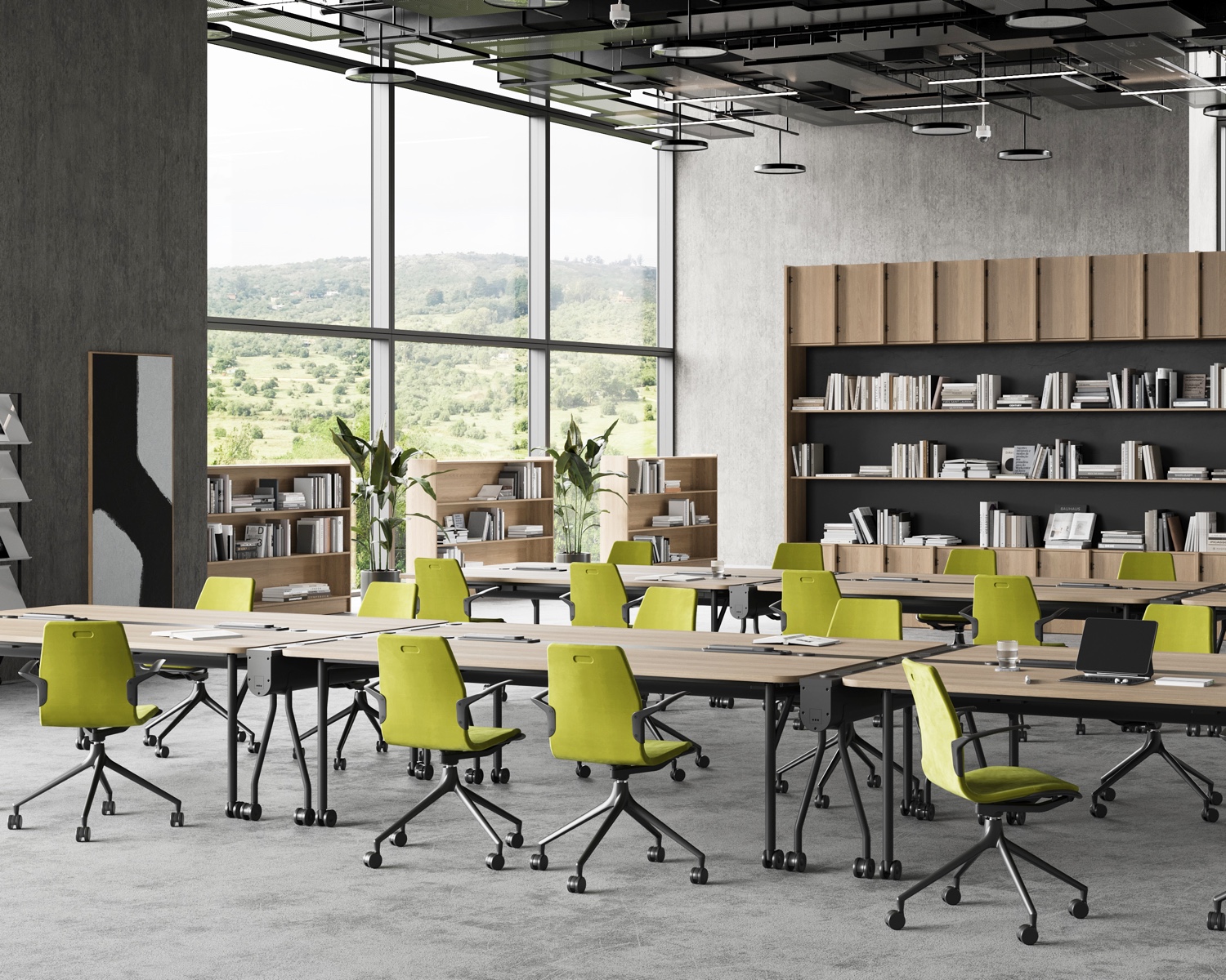 Folding Surfaces Bench Desks by Jones & Partners for Howe